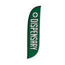 Smoke Vape Shop Feather Flag Banner Flag Pole Kit - 12 Feet Tall Advertising Flag Banner with Fiberglass Pole Kit and Rotating Ground Spike for Business Promotion - Smoke Vape Shop Theme - Dispensary 10M1200244