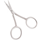 MAKER AND MARKET Small Embroidery 4.5 Inch Scissors Set of 2 Kit - Mini Double Bend Offset Duckbill and Double Bend Long Applique Needlepoint Blade with Pouch Sleeve (Satin)