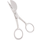 MAKER AND MARKET Small Embroidery 4.5 Inch Scissors Set of 2 Kit - Mini Double Bend Offset Duckbill and Double Bend Long Applique Needlepoint Blade with Pouch Sleeve (Satin)