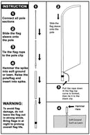 Live Bait Banner Flag Feather Windless Swooper Flag Feather Flag Kit 15 Ft Tall Feather Banner Sign yb-h