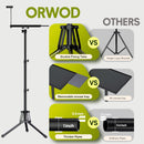 Projector Stand Laptop Tripod Stand, Portable Stand Adjustable Height 20 to 60 Inch, Projector Stand with Gooseneck Phone Holder & Mouse Tray, Laptop Floor Stand for Podium, Home, Studio, DJ Racks