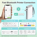 Label Maker Machine with Tape, Nelko P21 Portable Bluetooth Label Printer, Wireless Handheld Sticker Maker Mini Label Makers with Multiple Templates, Light Yellow