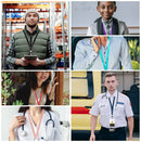 Lanyards for ID Badges, 3 Pack of Lanyard with ID Card Holder, Teskyer Extra Thick Clear Waterproof Resealable Zip ID Badge Holder with Lanyard for Office, School, Cruise Ship Cards