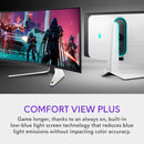 Alienware AW3423DW Curved Gaming Monitor 34.18 inch Quantom Dot-OLED 1800R Display, 3440x1440 Pixels at 175Hz, True 0.1ms Gray-to-Gray, 1M:1 Contrast Ratio, 1.07 Billions Colors - Lunar Light