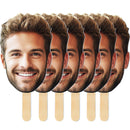 Custom Big Head with Your Photo | Fun Face Cardboard Cutout | Big Heads on a Stick | Life Size face on a Stick | Upload Your Photo | 6-18" Tall