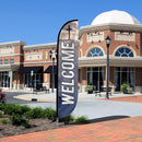 Church Theme (Welcome) Feather Banner Flag Set, Feather Banner, 12 ft Advertising Feather Flag with Fiberglass Poles and Ground Spike for Business Promotion LookOurWay