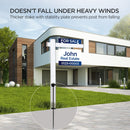 Vinyl PVC Real Estate Sign Posts 6 Feet Tall Realtor Sign Post for Open House and Home for Sale Signs with 36" Arm Holds up to 24" Real Estate Signs White Color Yard Sign Holder