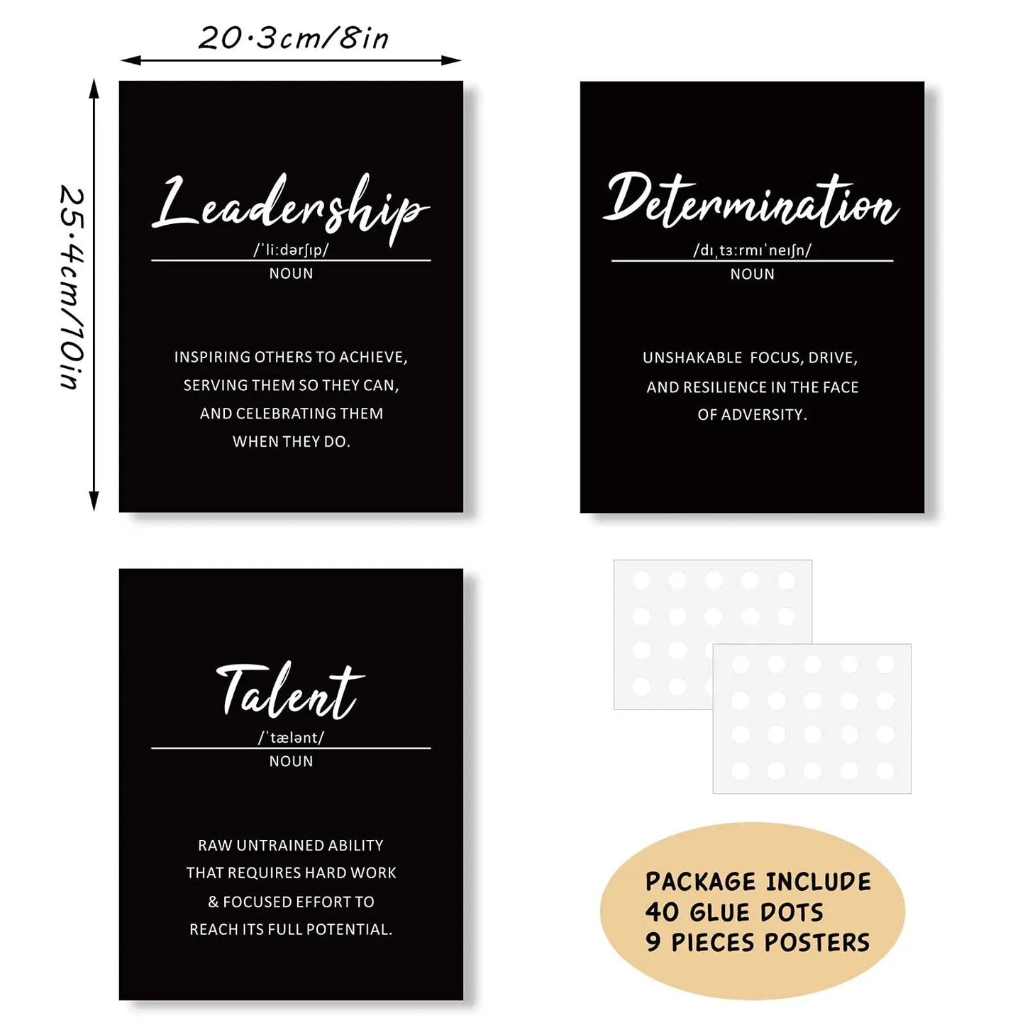 9 Pieces Inspirational Phrases Wall Art Prints - North State Signs & Printing