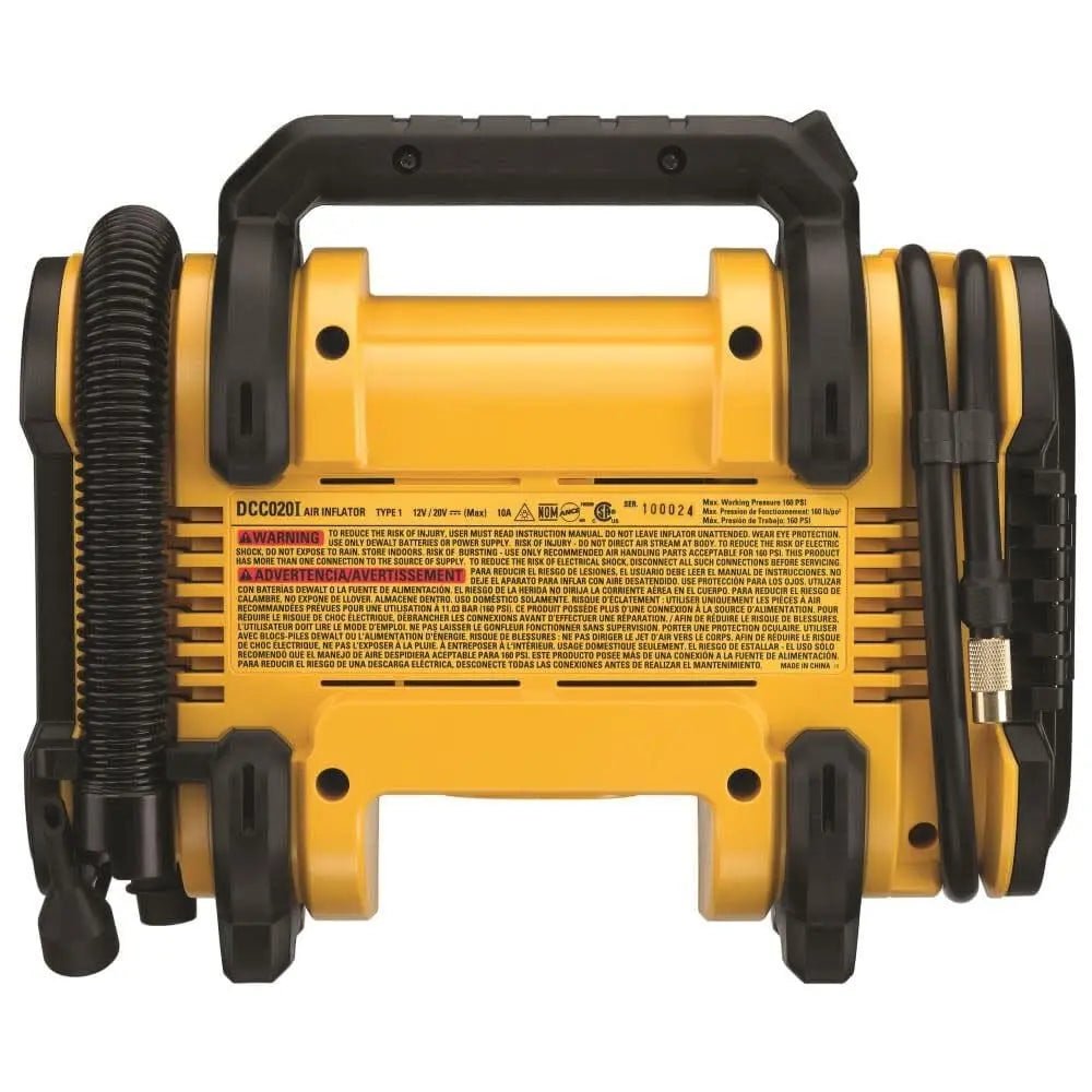 DEWALT 20V MAX Tire Inflator, Compact and Portable, Automatic Shut Off, LED Light, Bare Tool Only (DCC020IB) - North State Signs & Printing