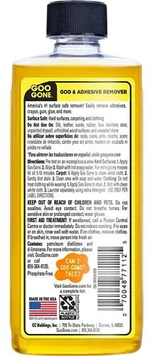 Goo Gone Adhesive Remover - 8 Ounce - Surface Safe Adhesive Remover Safely Removes Stickers Labels Decals Residue Tape Chewing Gum Grease Tar - North State Signs & Printing
