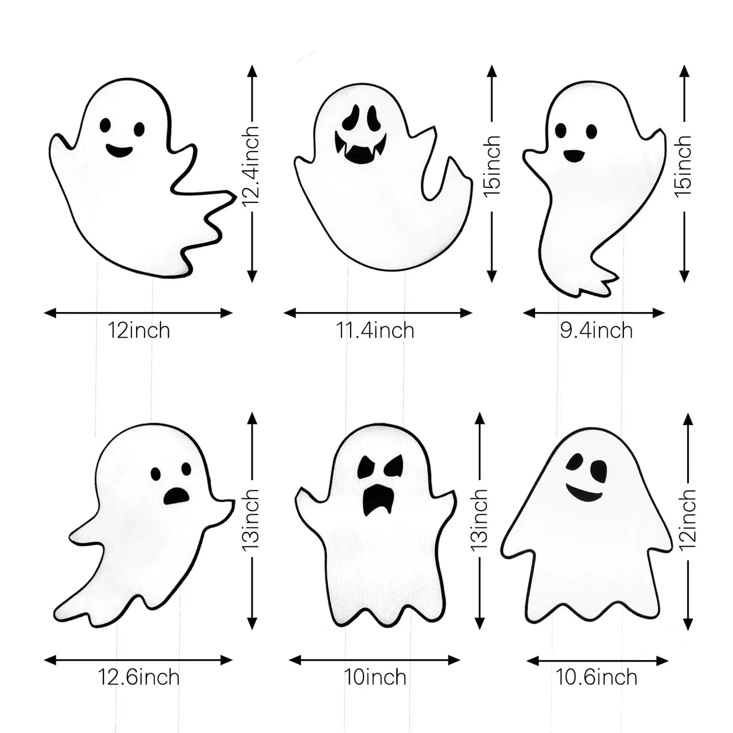 Halloween Decorations Outdoor Yard Signs, Glow in the Dark 6PCS Halloween Scary Ghost Yard Signs with Stakes for Spooky Halloween Lawn Patio Yard Garden Outdoor Decoration - North State Signs & Printing
