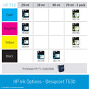 HP DesignJet T630 (T600 Series) Large Format Wireless Plotter Printer - 36’’ with Auto Sheet Feeder Media Bin &