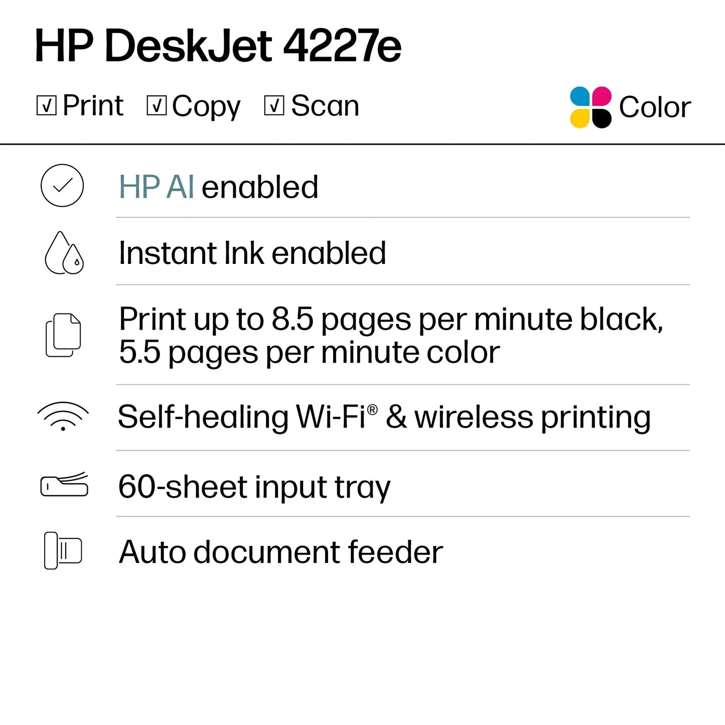 HP DeskJet 4227e Wireless All - in - One Color Inkjet Printer Review - North State Signs & Printing