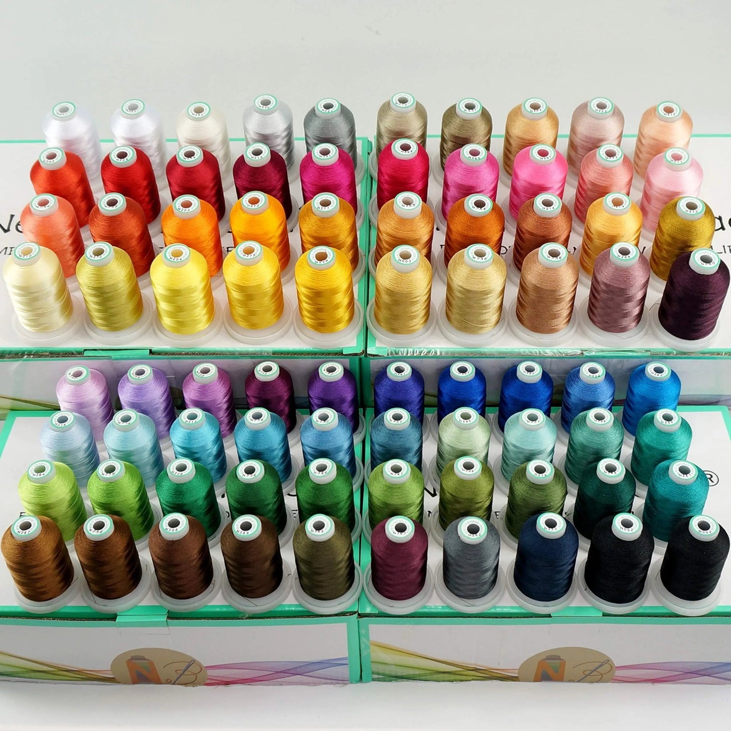 New brothread 80 Spools Polyester Embroidery Machine Thread Kit 1000M (1100Y) Each Spool - Colors Compatible with Janome and Robison - Anton Colors - North State Signs & Printing