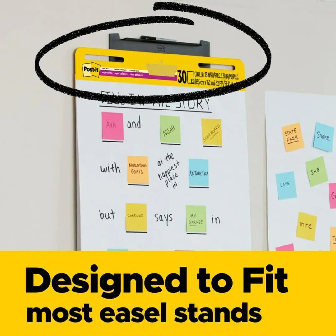 Post - it Super Sticky Easel Pad 25 in x 30 in White 30 Sheets/Pad 2 Pad/Pack - North State Signs & Printing