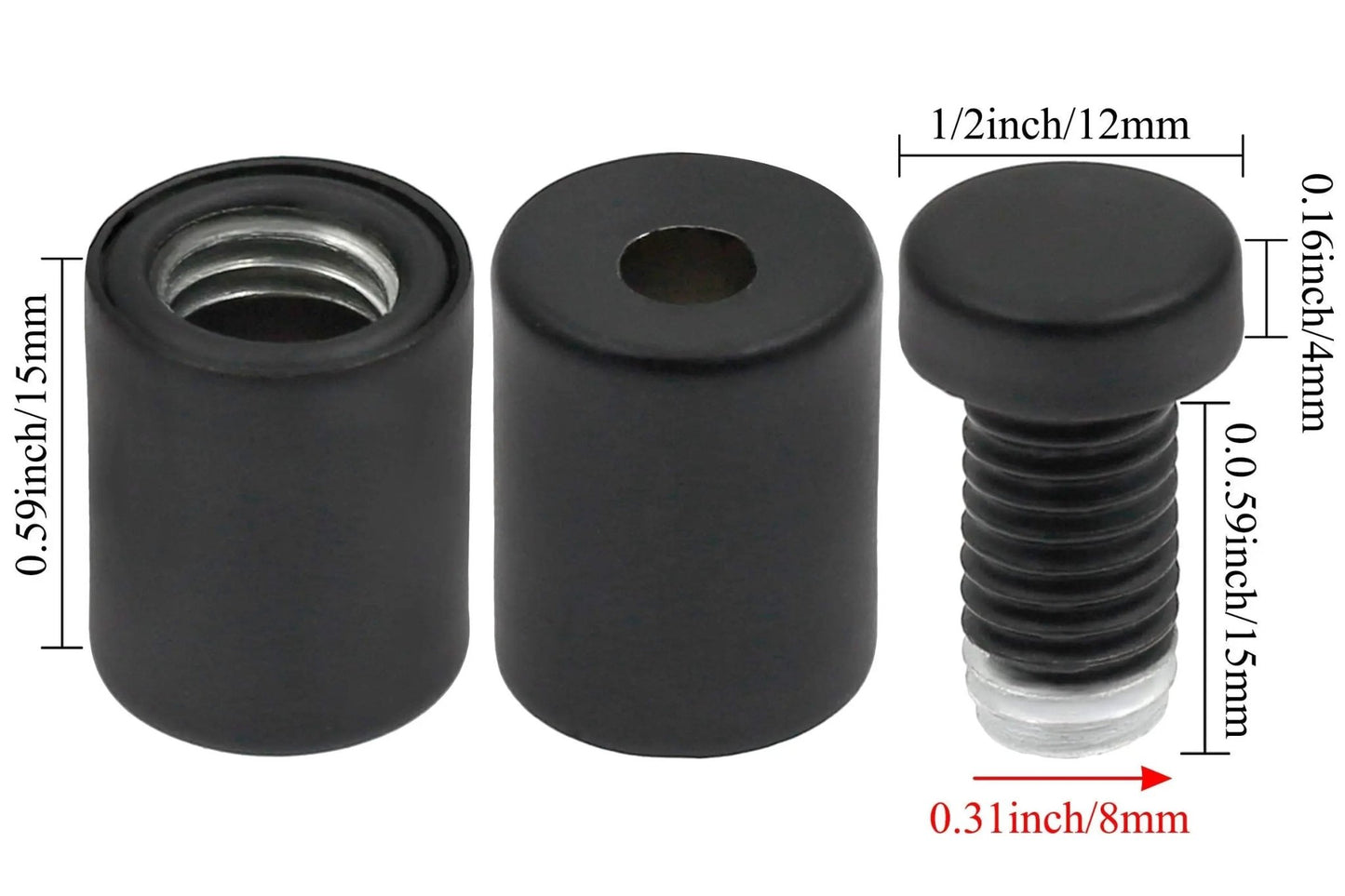 Standoffs Stainless Steel Standoff Screws, Wall Sign Standoff Mounting Hardware Advertising Luomorgo 12 Pcs 1/2" x 0.78" Glass Standoff Nail for Hanging Acrylic Picture Frame, Black - North State Signs & Printing
