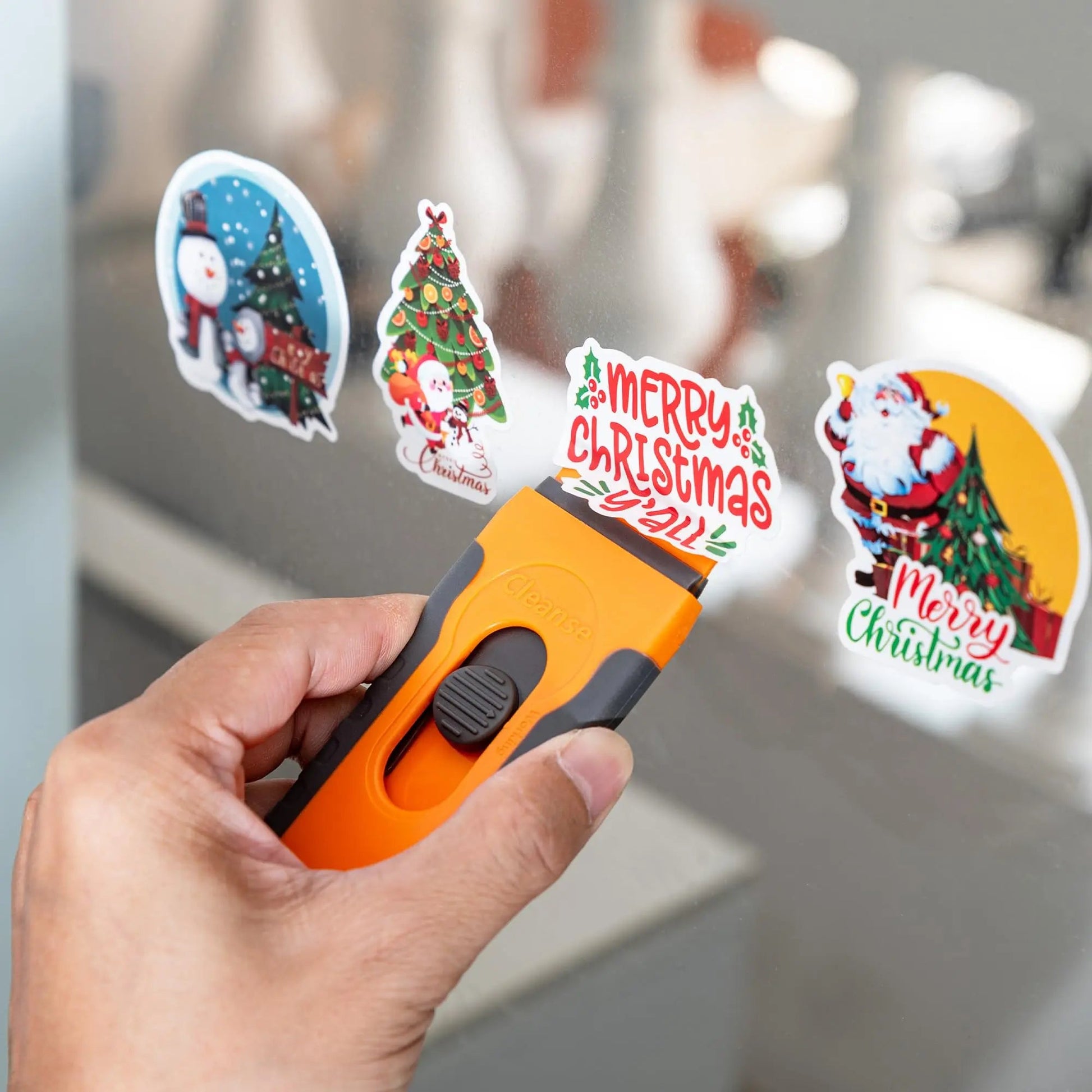 100Pcs Plastic Razor Blade Scraper with Retractable Blade: Without Damaging Surfaces Cleaning Tool for Adhesive Remover, Sticker Remover, Labels, Paint, Work on Cars, Windows, Trucks, Mailboxes - North State Signs & Printing