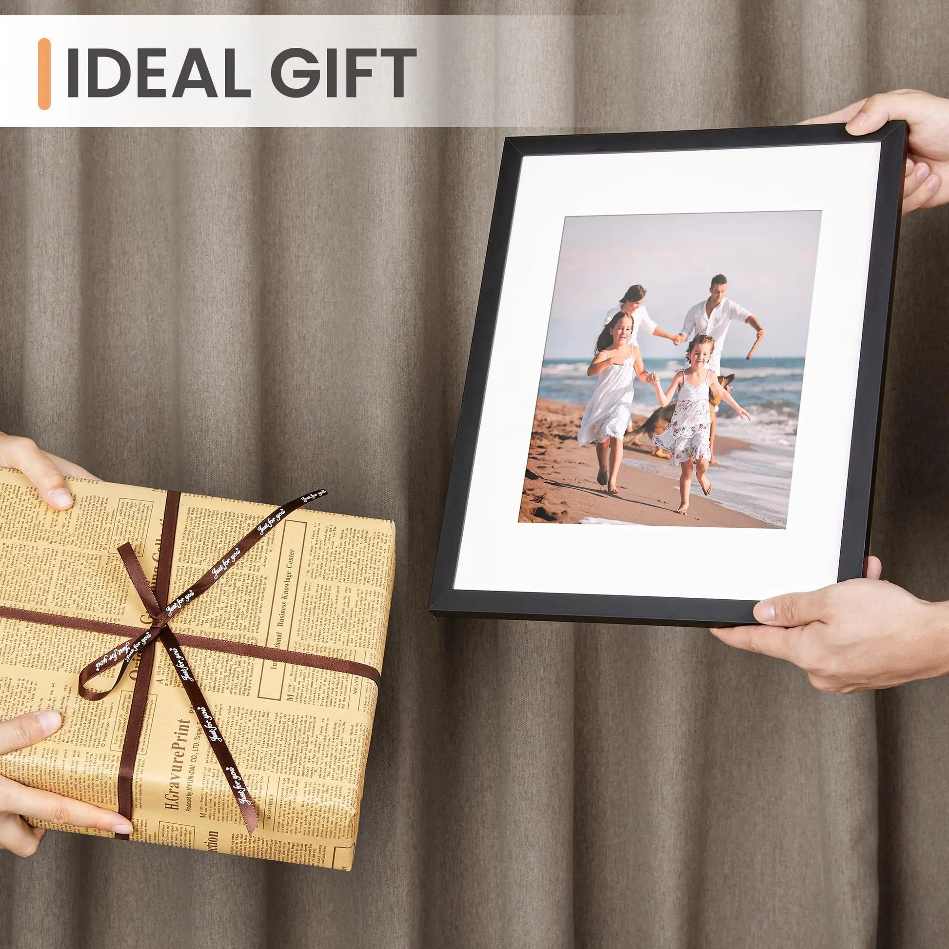 11x14 Picture Frame, Display Pictures upsimples 8x10 with Mat or 11x14 Without Mat, Wall Hanging Photo Frame, Black, 1 Pack - North State Signs & Printing
