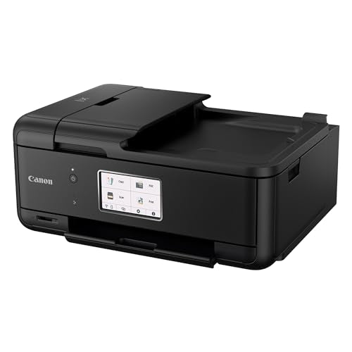 Canon PIXMA TR8620a - All-in-One Printer Home Office|Copier|Scanner|Fax|Auto Document Feeder | Photo, Document | Airprint (R), Android, Black, Works with Alexa