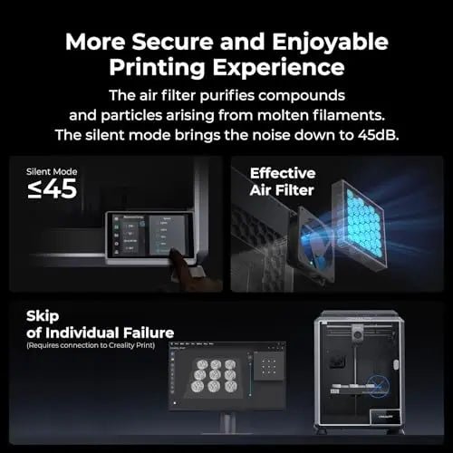 3D Printer, 2024 New Version 600mm/s High - Speed Auto Leveling Clog - Free Robust Direct Extruder K1 Upgrade 3D Printer with AI Camera 300°C Printing Support Carbon Fiber Filaments - North State Signs & Printing