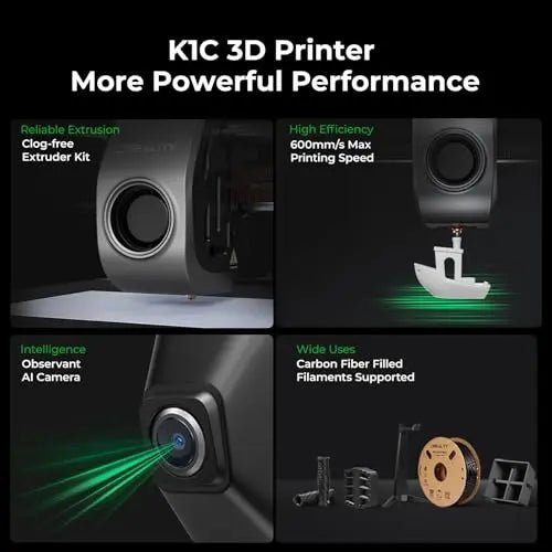 3D Printer, 2024 New Version 600mm/s High - Speed Auto Leveling Clog - Free Robust Direct Extruder K1 Upgrade 3D Printer with AI Camera 300°C Printing Support Carbon Fiber Filaments - North State Signs & Printing