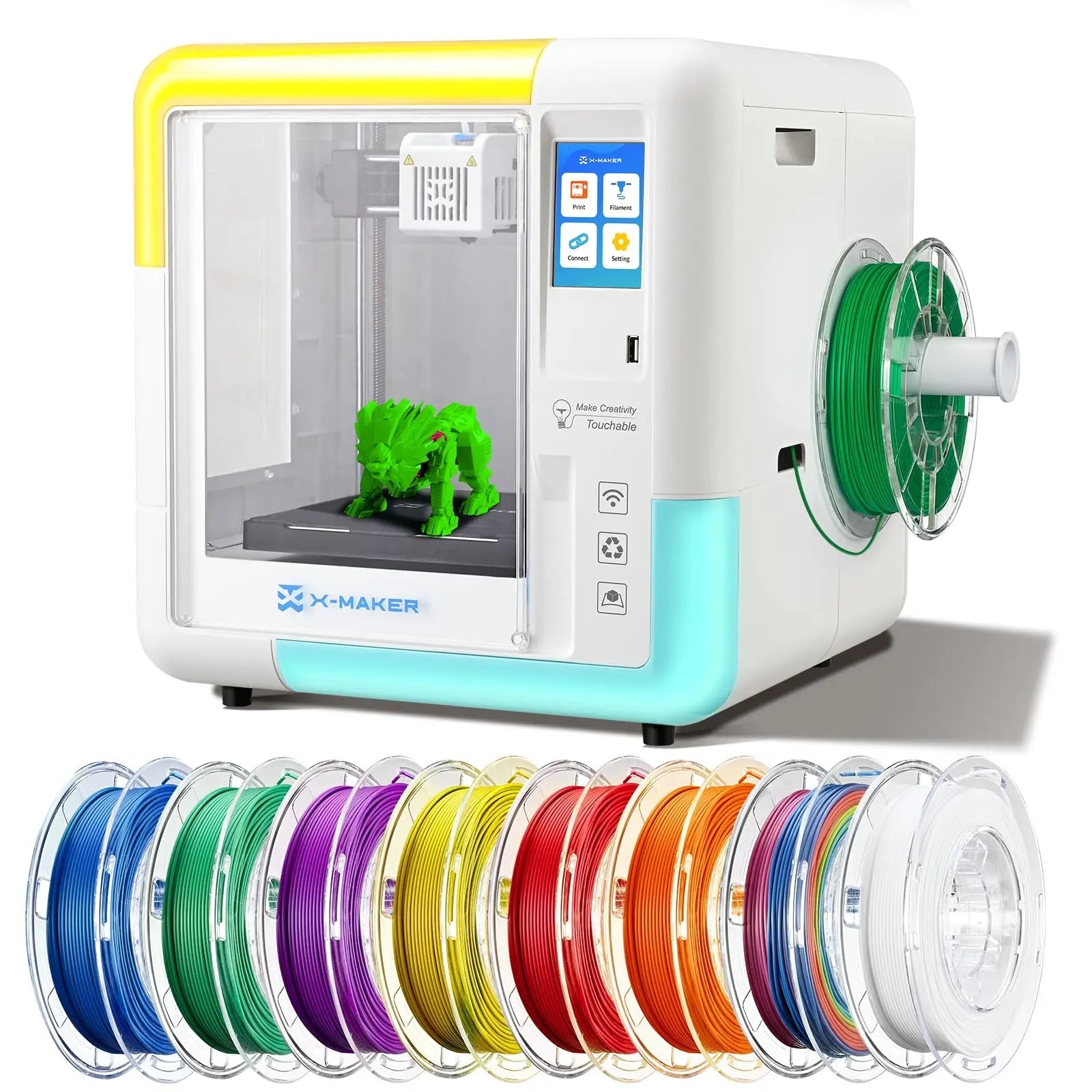 3D Printer for Kids and Beginners, AOSEED X - Maker, Fully Assembled High - Speed 3D Printer with 8 PLA Filament Set, Leveling - Free Bed, Wi - Fi Printing, Silent, High Precision Small 3D Printer with App - North State Signs & Printing