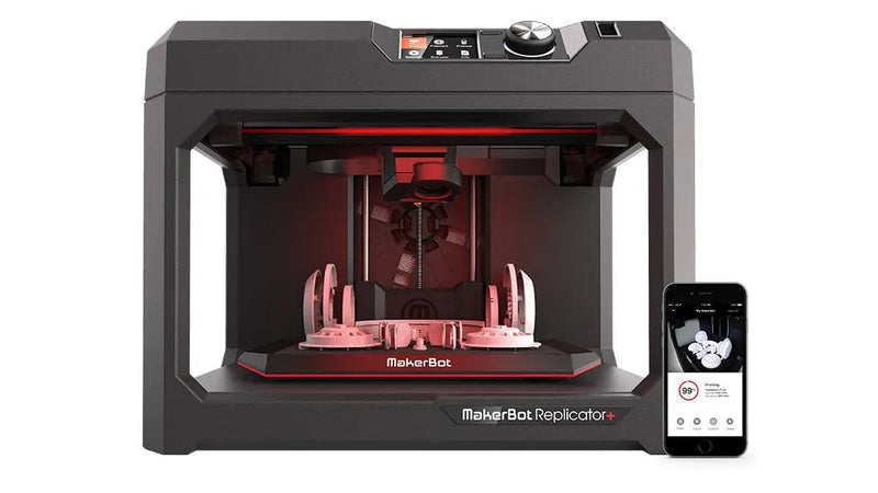 3D Printer MakerBot Replicator+ Desktop 3D Printer Kit with Swappable Smart Extruder+ for Fast PLA Material Printing at Home or School, Factory - Leveled Flex Build Plate, 11.6x7.6x6.5in Print Size (MP07825EU) - North State Signs & Printing