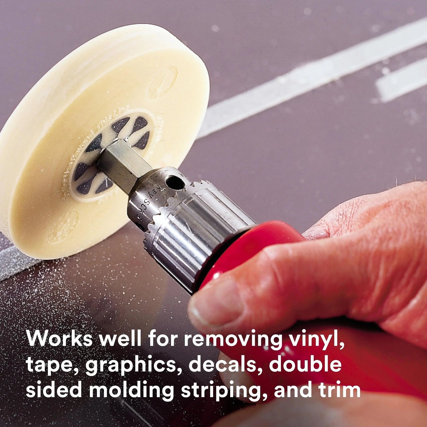 3M Stripe Off Wheel – Adhesive Remover – Eraser Wheel – Removes Decals, Stripes, Vinyl, Tapes and Graphics – 4” diameter x 5/8” thick – 07499 – Pack of 1 - North State Signs & Printing