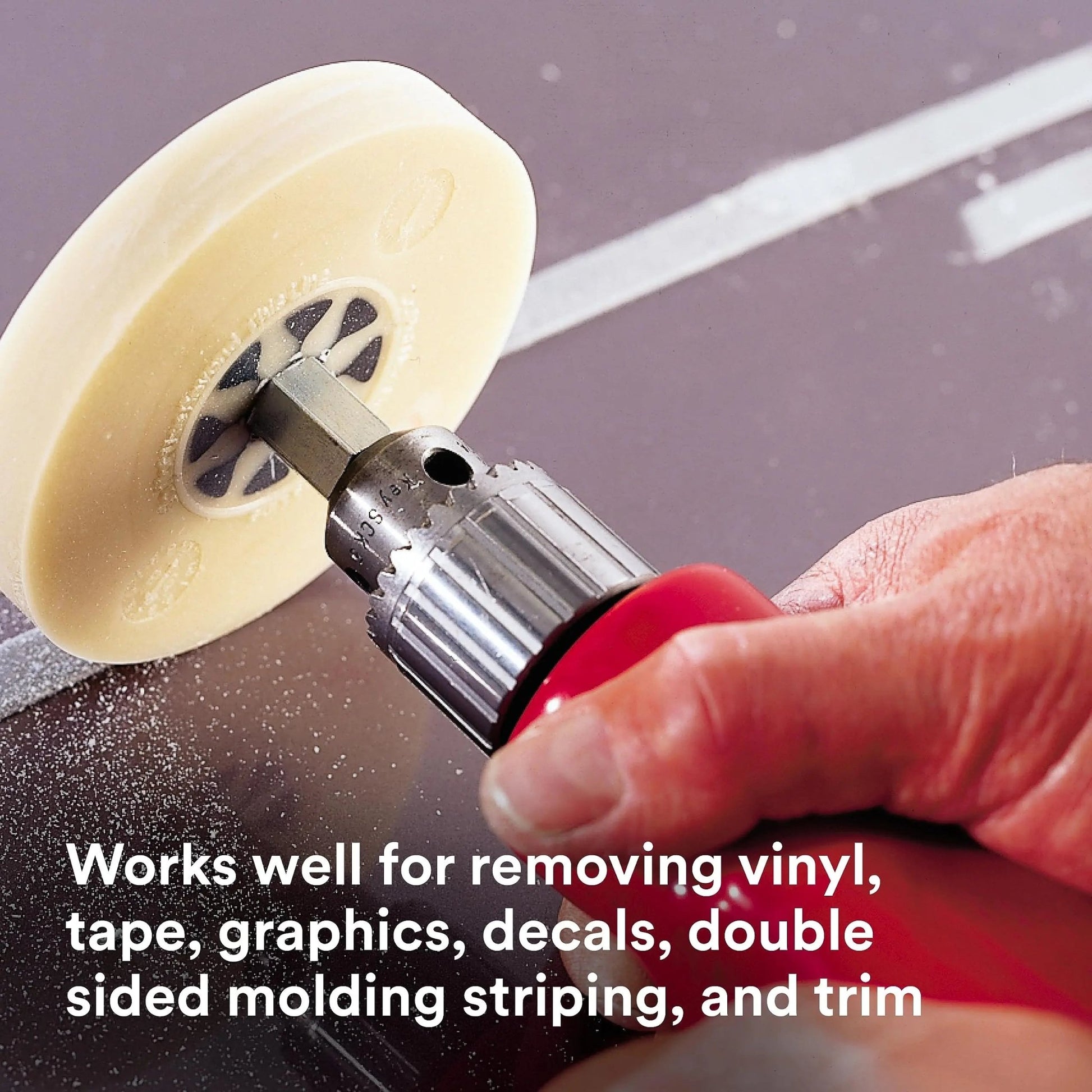 3M Stripe Off Wheel – Adhesive Remover – Eraser Wheel – Removes Decals, Stripes, Vinyl, Tapes and Graphics – 4” diameter x 5/8” thick – 07499 – Pack of 1 - North State Signs & Printing