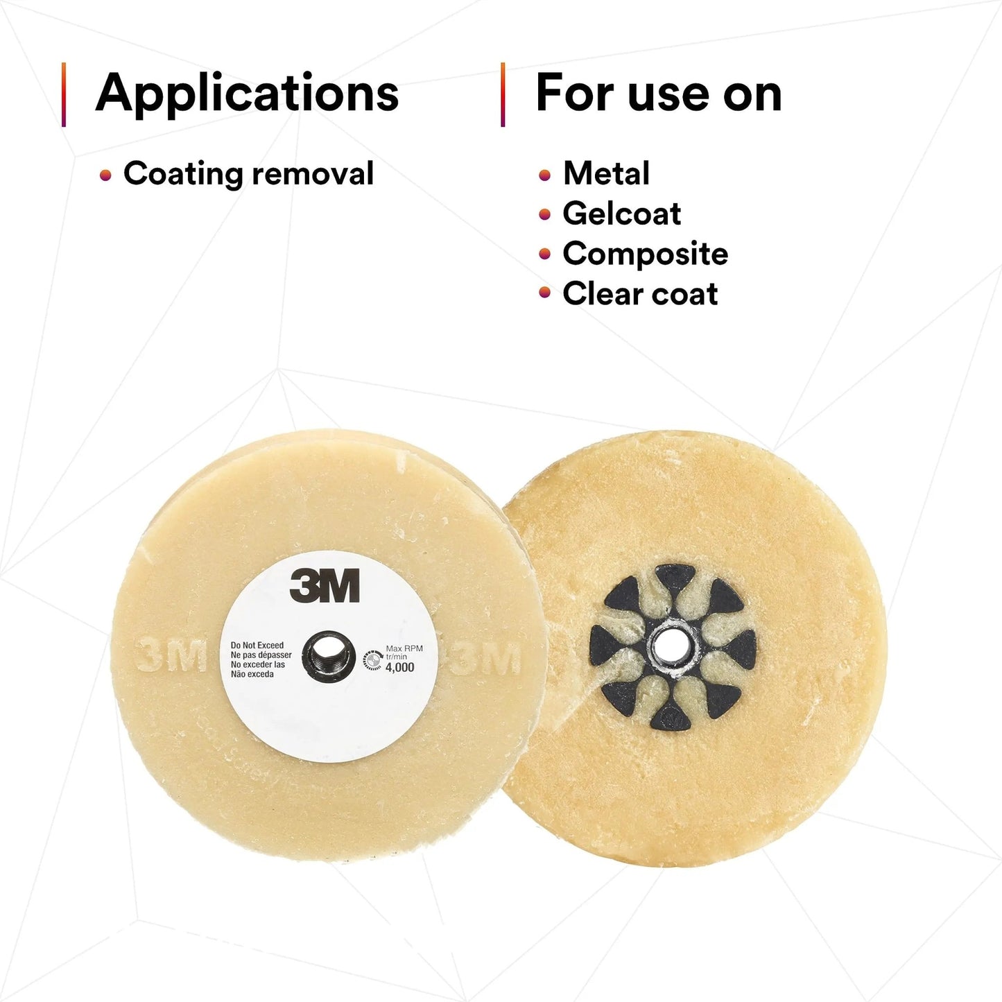 3M Stripe Off Wheel – Adhesive Remover – Eraser Wheel – Removes Decals, Stripes, Vinyl, Tapes and Graphics – 4” diameter x 5/8” thick – 07499 – Pack of 1 - North State Signs & Printing