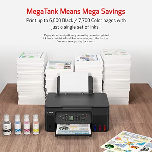 Canon MegaTank G3270 All-in-One Wireless Inkjet Printer. for Home Use, Print, Scan and Copy, Black