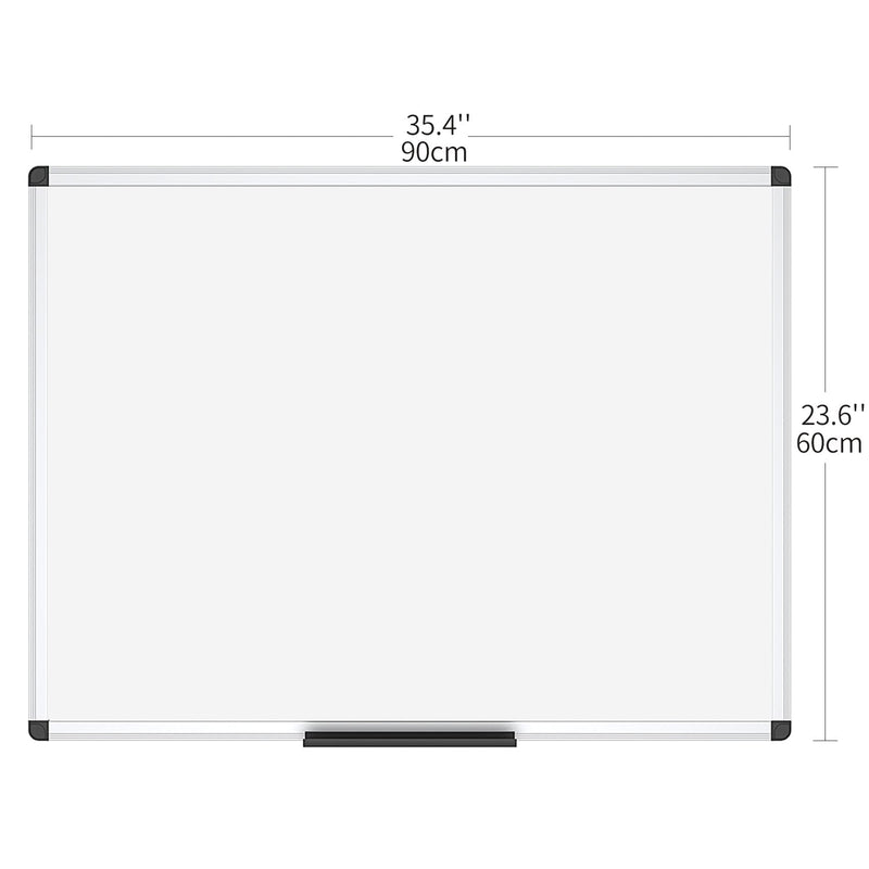 Magnetic Dry Erase Board, 36 X 24 Inches, Silver Aluminium Frame VIZ-PRO