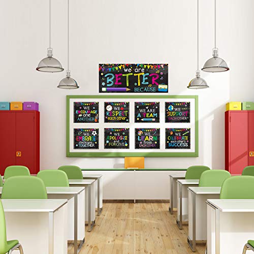 chiazllta Classroom Decorations Bulletin Board Poster Banner Set Classroom Party Supplies for Kindergarten Pre-School Primary High School