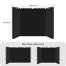 Black Super Large Backdrop Screen with Stand Frame, LimoStudio 13.1 x 8 feet (W x H), 4 Panel Foldable Background, Angle Adjustable, Enhanced Stability with Leg Shoes, Photoshoot, Show Booth, AGG3376
