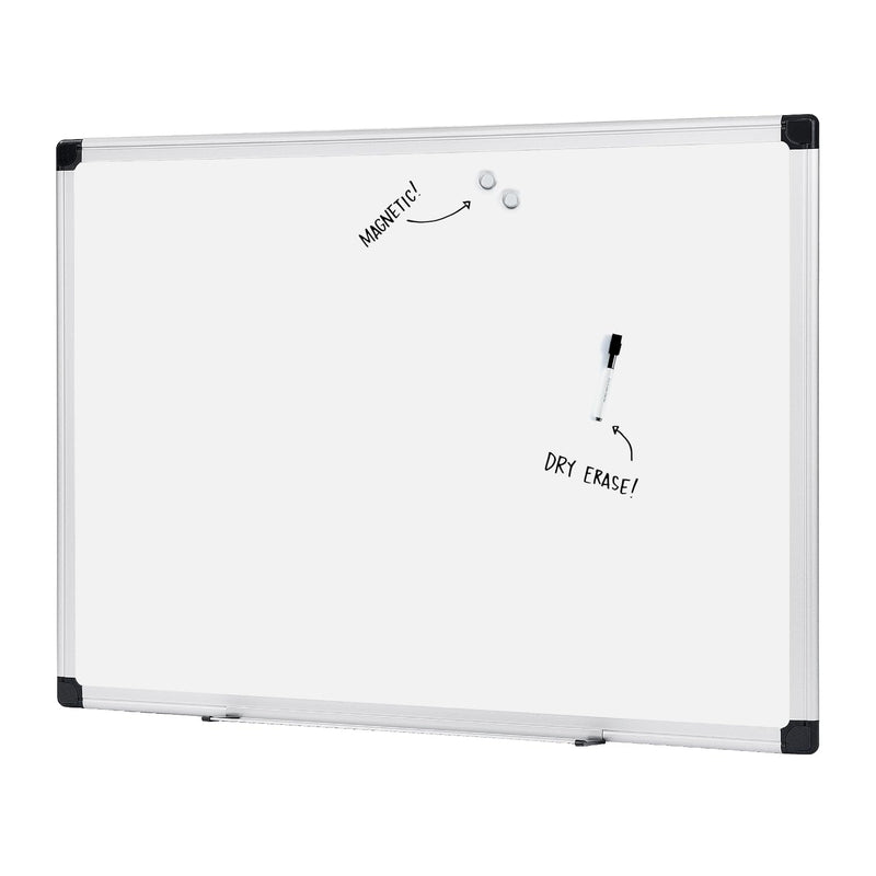 Amazon Basics Magnetic Whiteboard/Dry Erase Board, 36 x 48-inch, Aluminum Frame, Silver/White