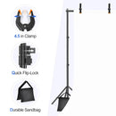 Backdrop Stand 10x7ft, (WxH) EMART, Photo Studio Adjustable Background Stand Support Kit with 2 Crossbars, 8 Backdrop Clamps, 2 Sandbags and Carrying Bag for Parties Events Decoration