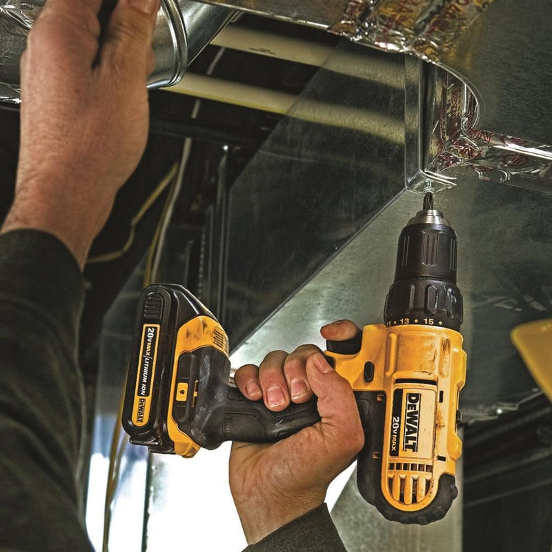 DEWALT 20V MAX Cordless Drill and Impact Driver, Power Tool Combo Kit with 2 Batteries and Charger (DCK240C2)