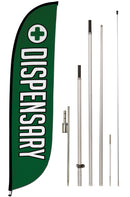 Smoke Vape Shop Feather Flag Banner Flag Pole Kit - 12 Feet Tall Advertising Flag Banner with Fiberglass Pole Kit and Rotating Ground Spike for Business Promotion - Smoke Vape Shop Theme - Dispensary 10M1200244