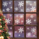 Christmas Window Clings Snowflakes Window Decals Static Window Stickers for Christmas Decorations Window Décor Ornaments Xmas Party Supplies Thanksgiving Party Décor LUDILO 135Pcs