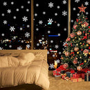 Christmas Window Clings Snowflakes Window Decals Static Window Stickers for Christmas Decorations Window Décor Ornaments Xmas Party Supplies Thanksgiving Party Décor LUDILO 135Pcs