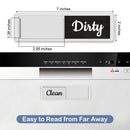 Oxepleus Dishwasher Magnet Clean Dirty Sign, Farmhouse Rustic Wood Design Black and White Non-Scratch/Easy to Read & Slide/Strong Magnetism Kitchen Storage and Decoration Accessories (A-Silver)