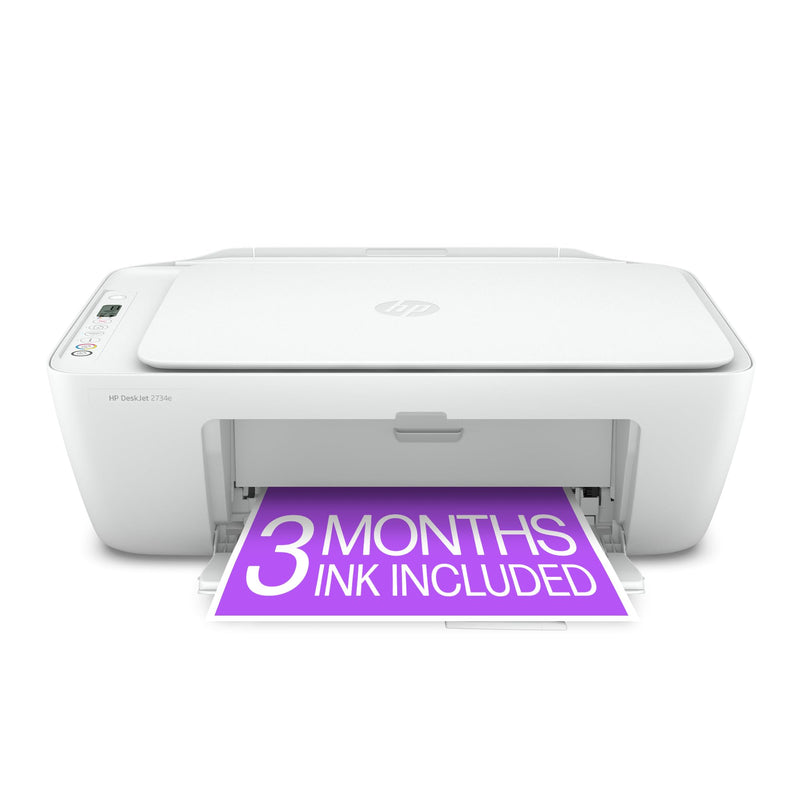 HP DeskJet 2734e Wireless Color All-in-One Printer with 3 Months Free Ink (26K72A), White