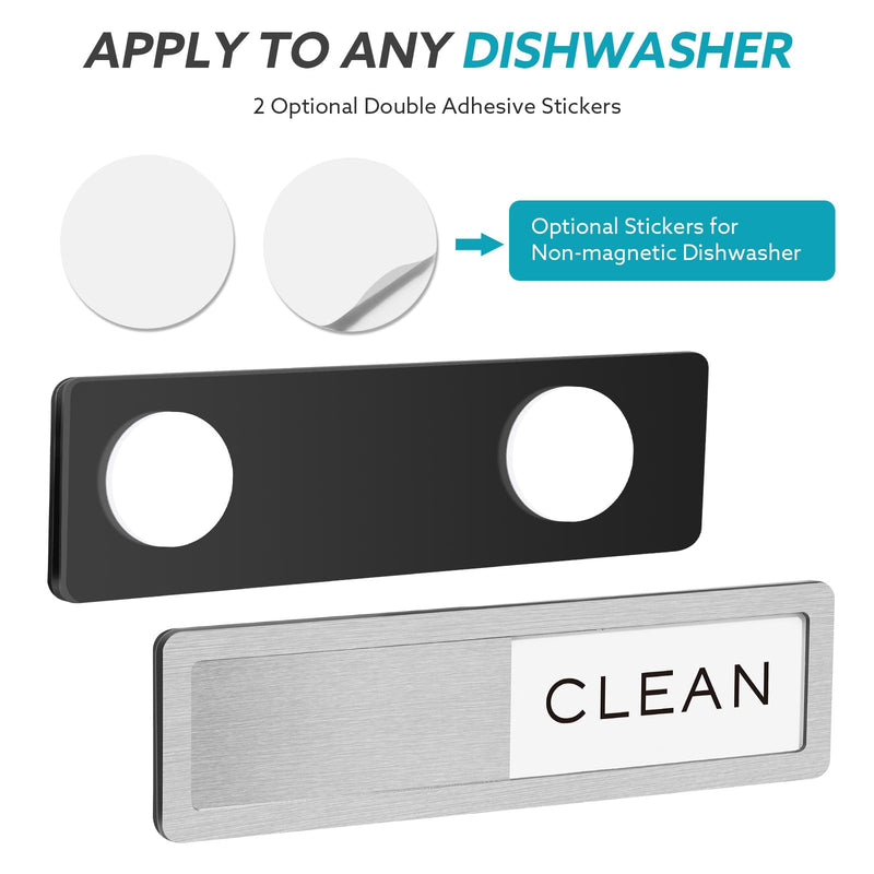 Rimaaiae Dishwasher Magnet Clean Dirty Sign, Strong Magnet Non-Scratch Clean Dirty Magnet for Dishwasher, Easy to Read & Slide