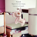 Magnetic Hooks,30lb+ Heavy Duty Earth Magnets with Hook for Refrigerator, Neosmuk, Extra Strong Cruise Hook for Hanging, Magnetic Hanger for Cabins, Grill (Silver White, Pack of 10)