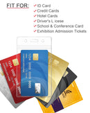 Lanyards for ID Badges, 3 Pack of Lanyard with ID Card Holder, Teskyer Extra Thick Clear Waterproof Resealable Zip ID Badge Holder with Lanyard for Office, School, Cruise Ship Cards