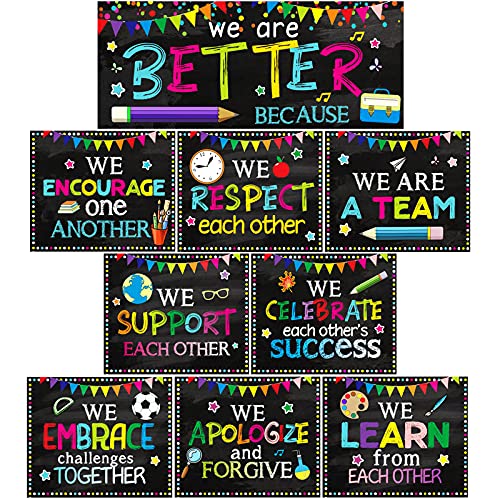 chiazllta Classroom Decorations Bulletin Board Poster Banner Set Classroom Party Supplies for Kindergarten Pre-School Primary High School