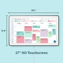 Skylight Calendar Max: 27-Inch Smart Digital Calendar & Chore Chart, Family Organizer with Interactive Touchscreen Display – Wall Mountable in Portrait or Landscape, Charcoal Shadowbox Frame