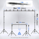 Backdrop Stand 10x7ft, (WxH) EMART, Photo Studio Adjustable Background Stand Support Kit with 2 Crossbars, 8 Backdrop Clamps, 2 Sandbags and Carrying Bag for Parties Events Decoration