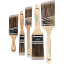 Pro Grade, Paint Brushes, 5-Piece, Paint Brush Set: Flat & Angle Brushes for Latex and Oil Paints, Stains, Interior & Exterior Home Improvement
