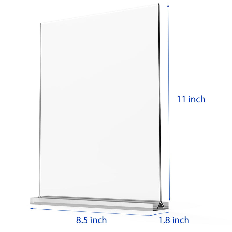 newnewshow 8.5x11 Acrylic Sign Holder 3 Pack Vertical Double-Sided Display (Optional 8.5x11 8.5x5.5 5x7 Horizontal and Vertical)